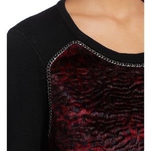 Elie Tahari Sweaters - Elie Tahari Women's Black Shanaya fur Sweater new Elie Tahari Sweaters - Elie Tahari Women's Black Shanaya fur Sweater new